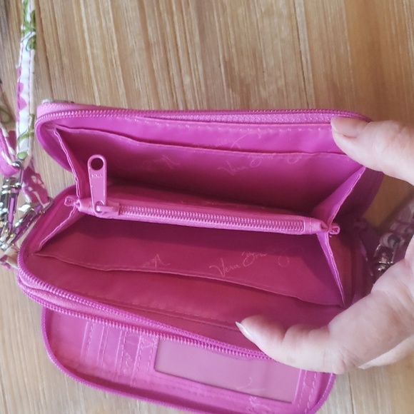 Vera Bradley Quilted Crossbody Wallet Julep Tulip Pink - Picture 7 of 11